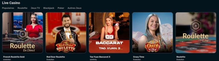 Grandz Bet Casino jeux live