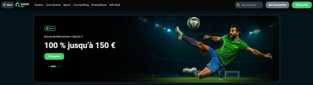 Grandz Bet Casino page accueil